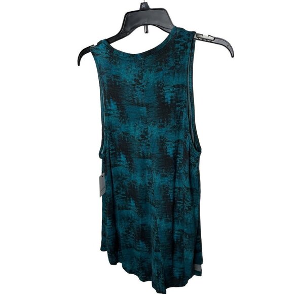 Josie Natori Womens Layering Elements Tank Top Dark Teal Black Size XL - Picture 2 of 4